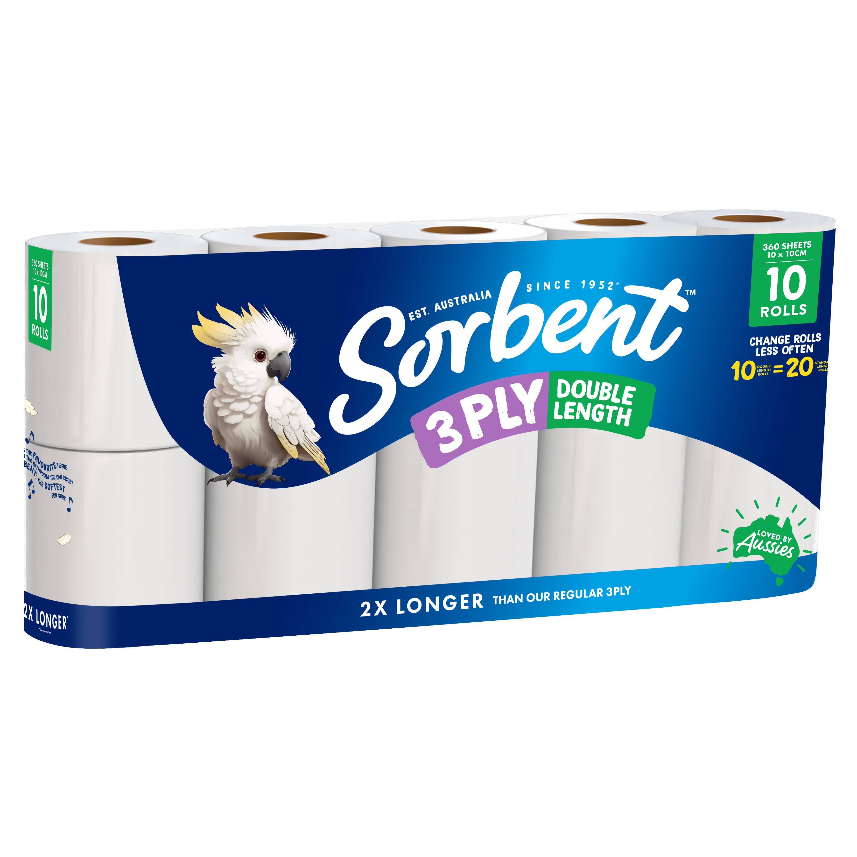 Silky White 3 PLY Double Length Toilet Rolls