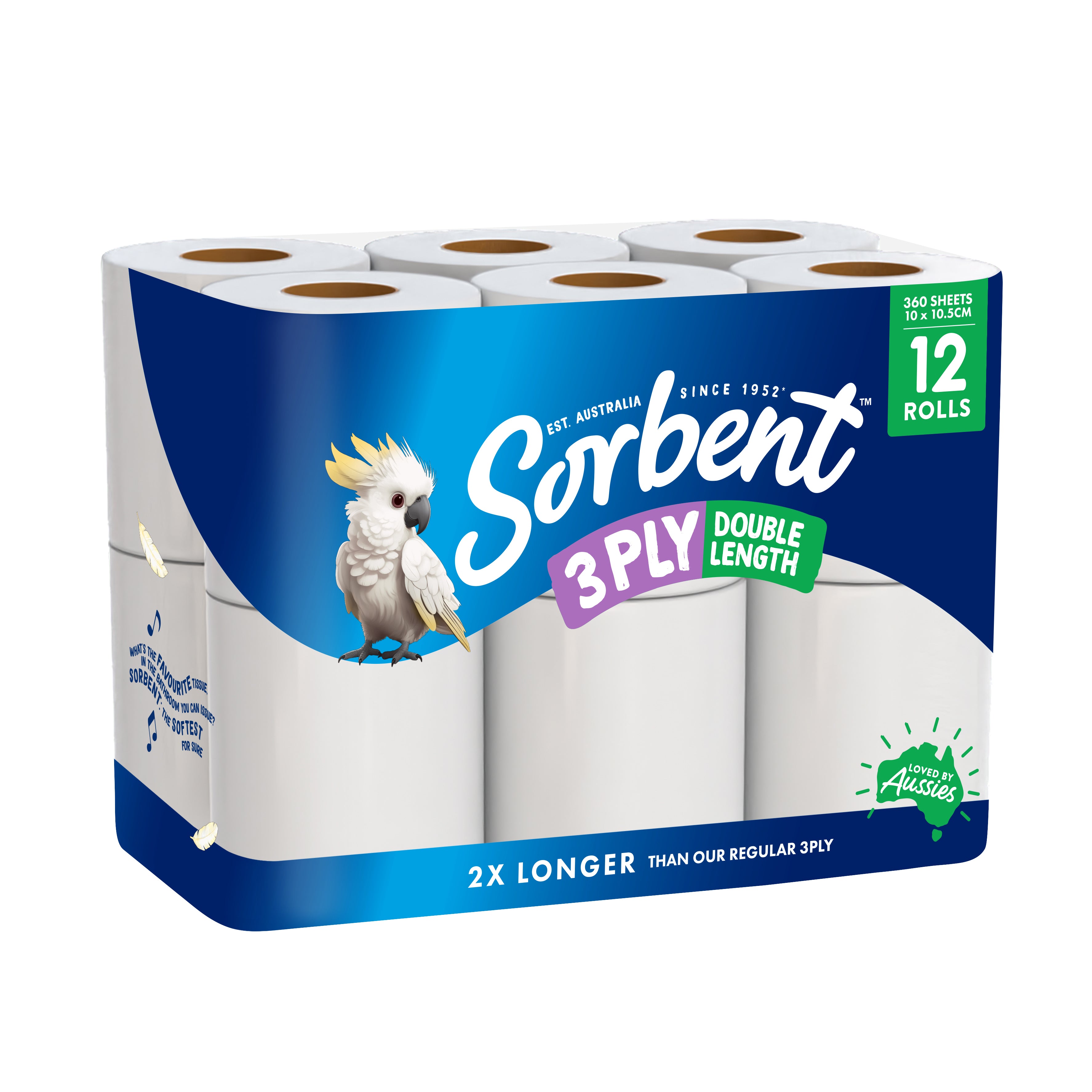 Silky White 3 PLY Double Length Toilet Rolls
