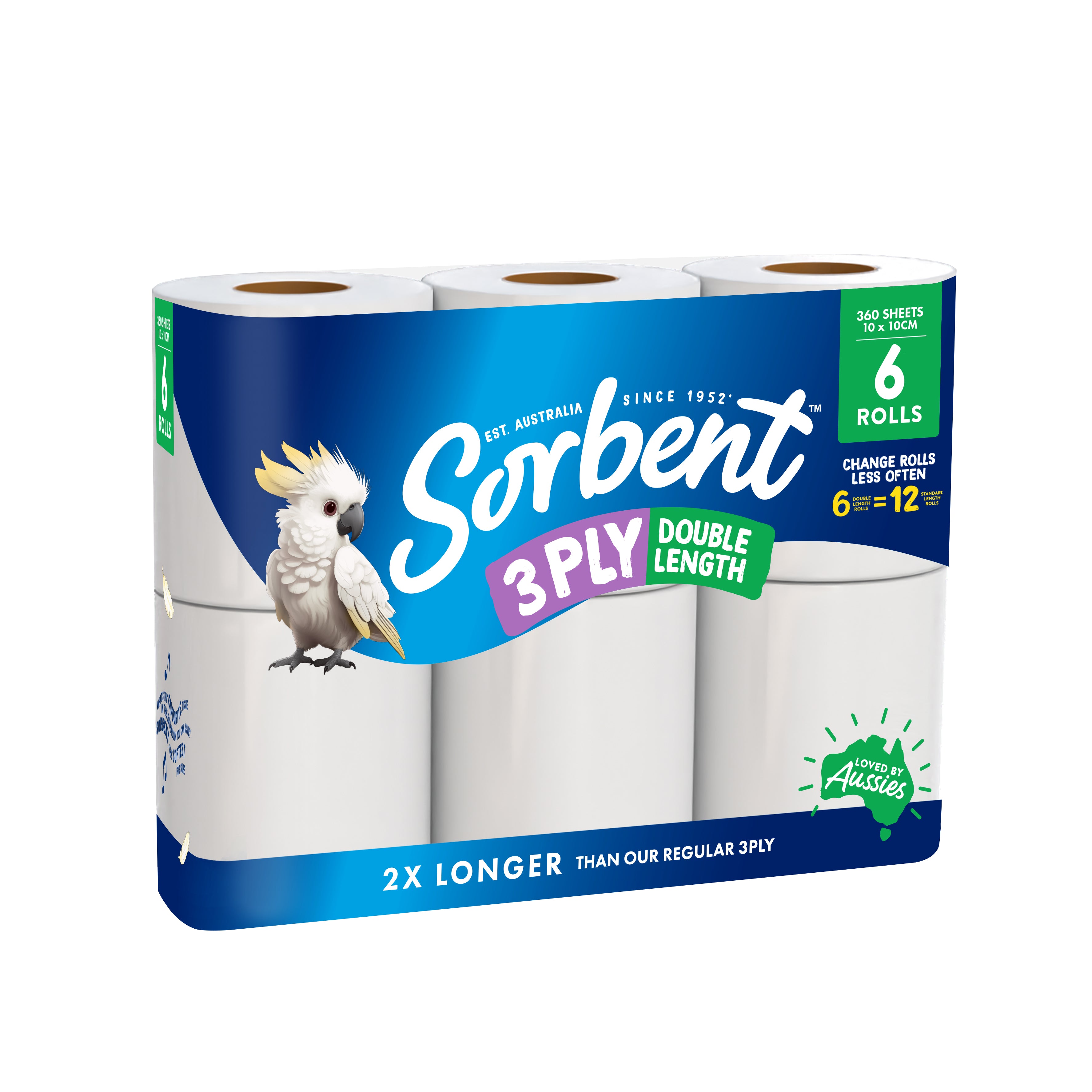 Silky White 3 PLY Double Length Toilet Rolls