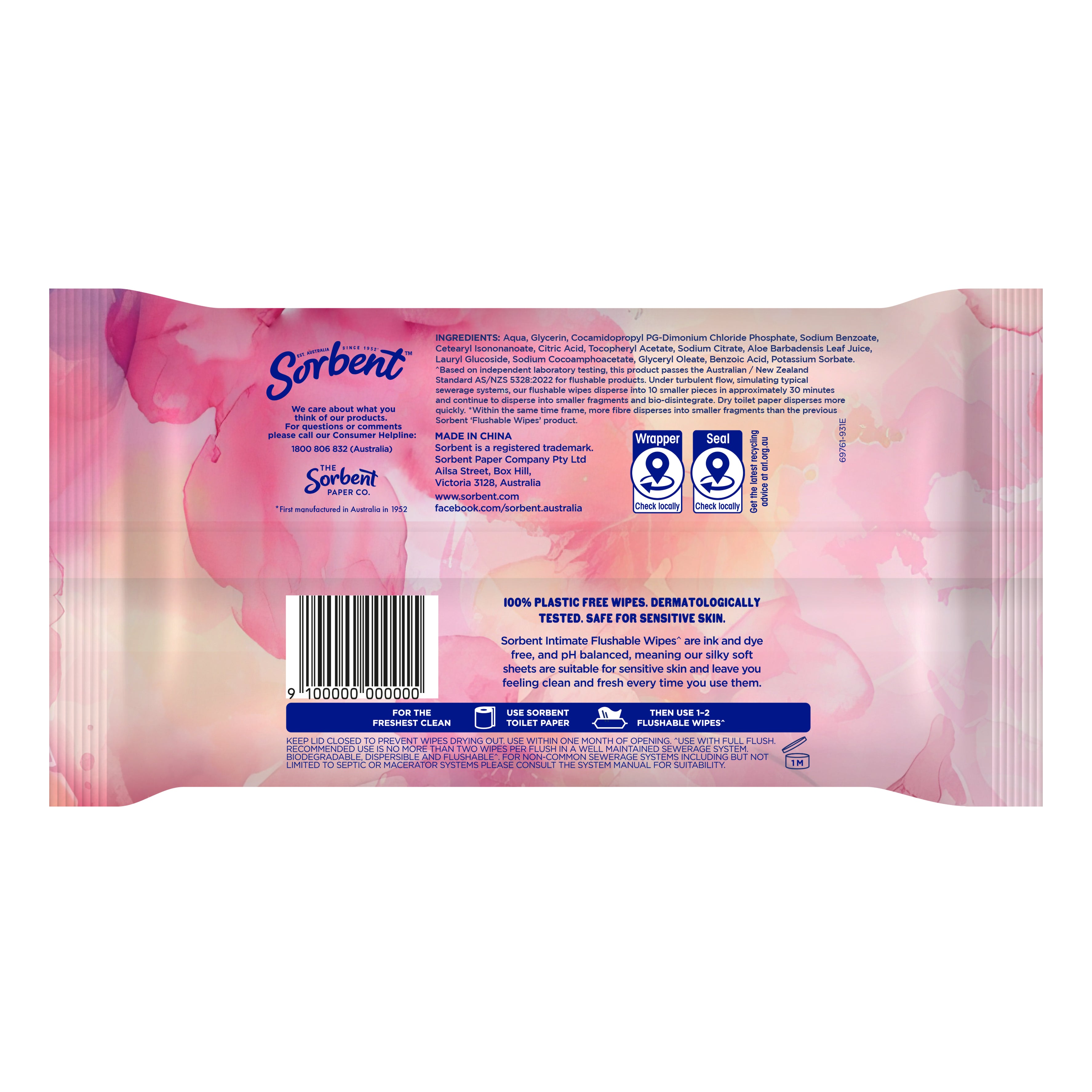 Intimate Flushable Wipes
