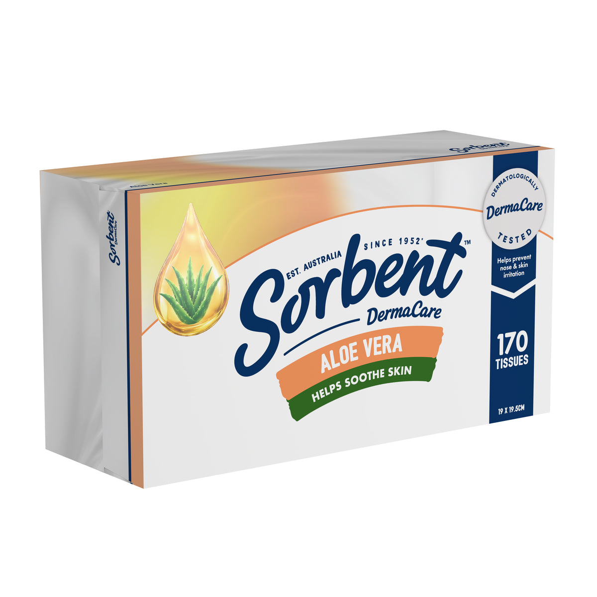 Sorbent DermaCare Ultra Soft Aloe Vera Facial Tissues - 170 pack