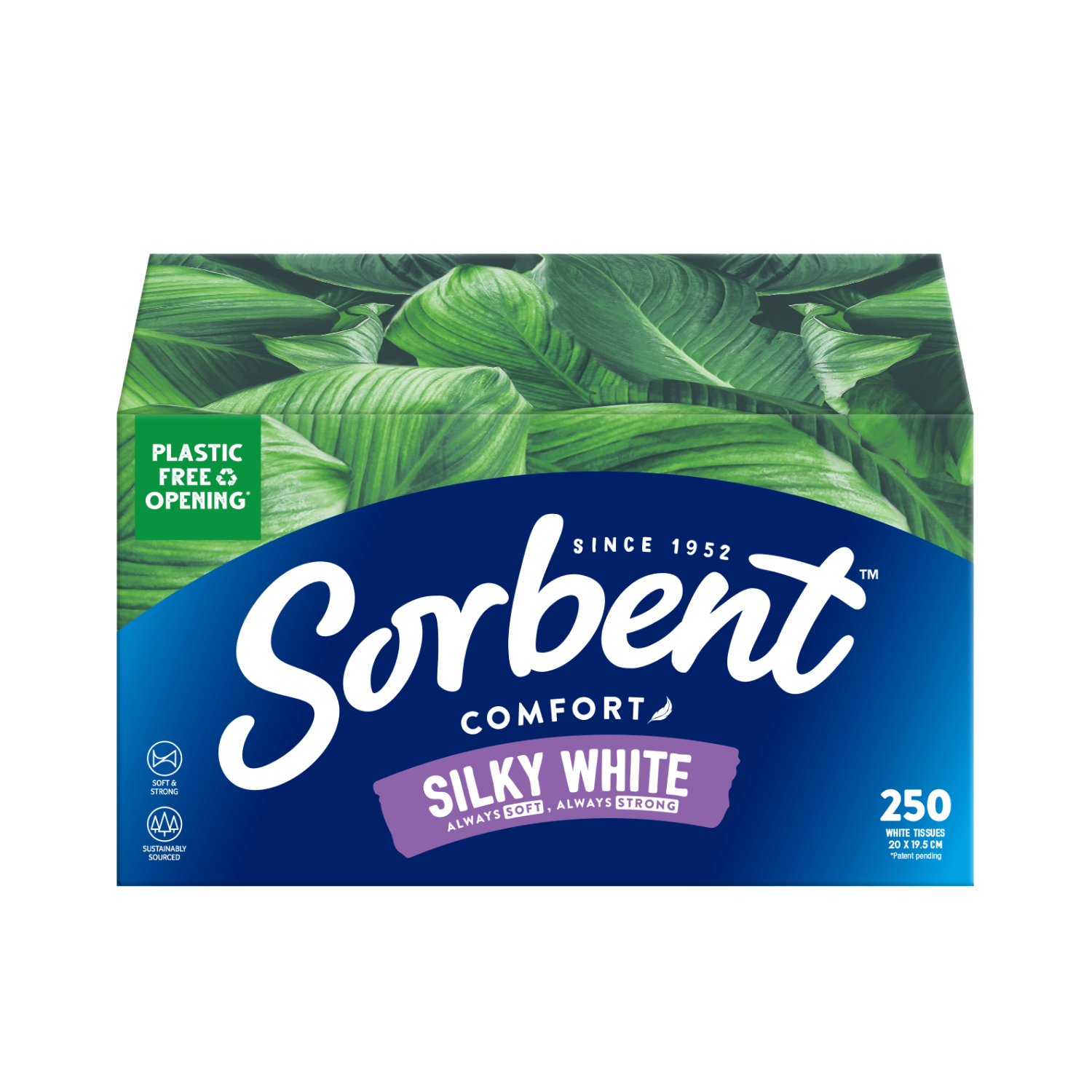 Sorbent Silky White Facial Tissues - 250