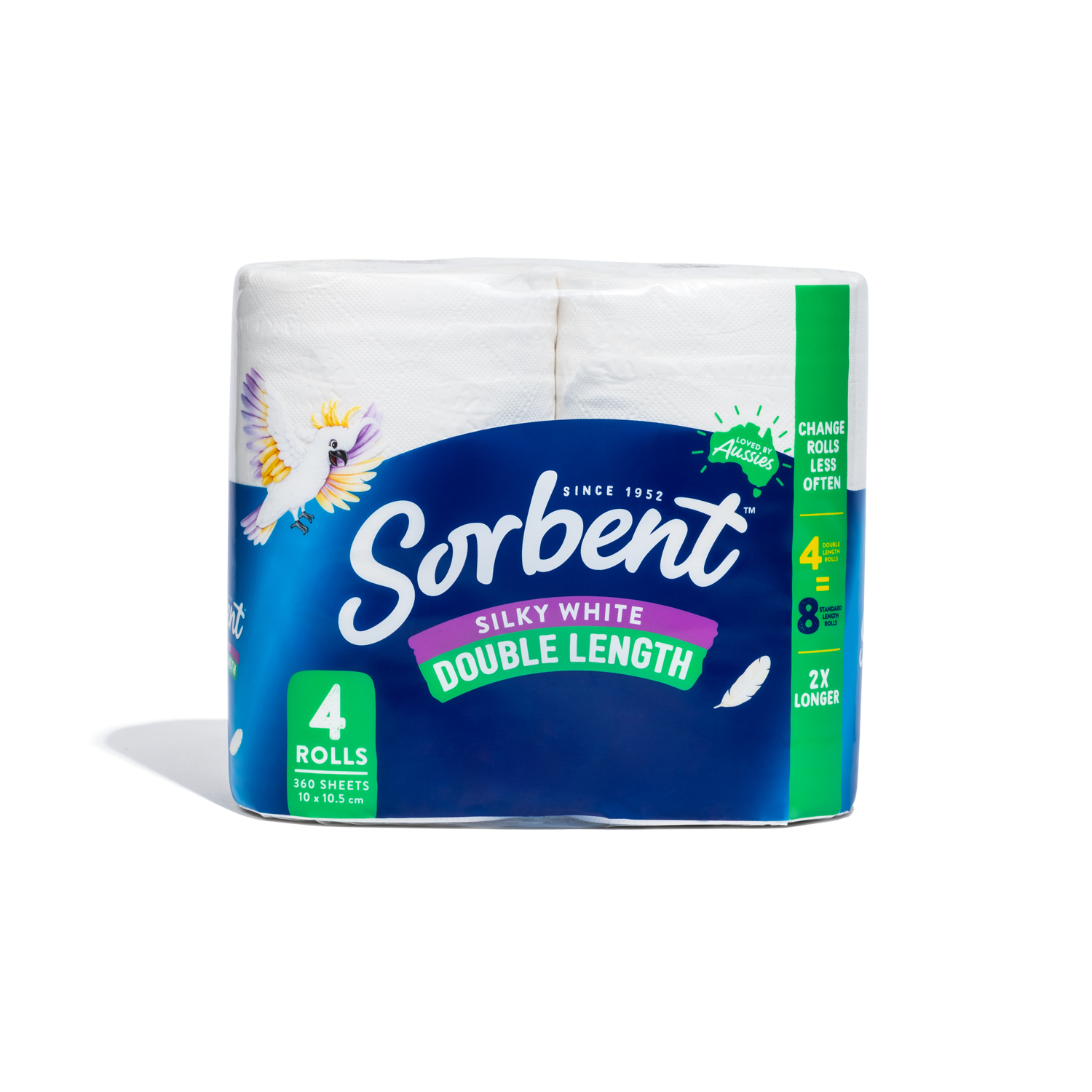 Silky White 3 PLY Double Length Toilet Rolls