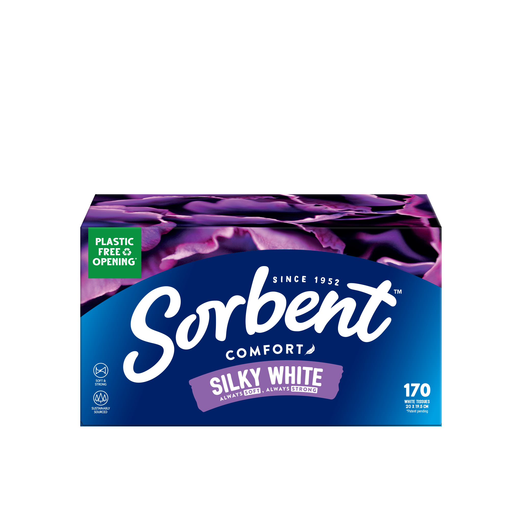 Sorbent Silky White Facial Tissues - 170 & 250 Packs