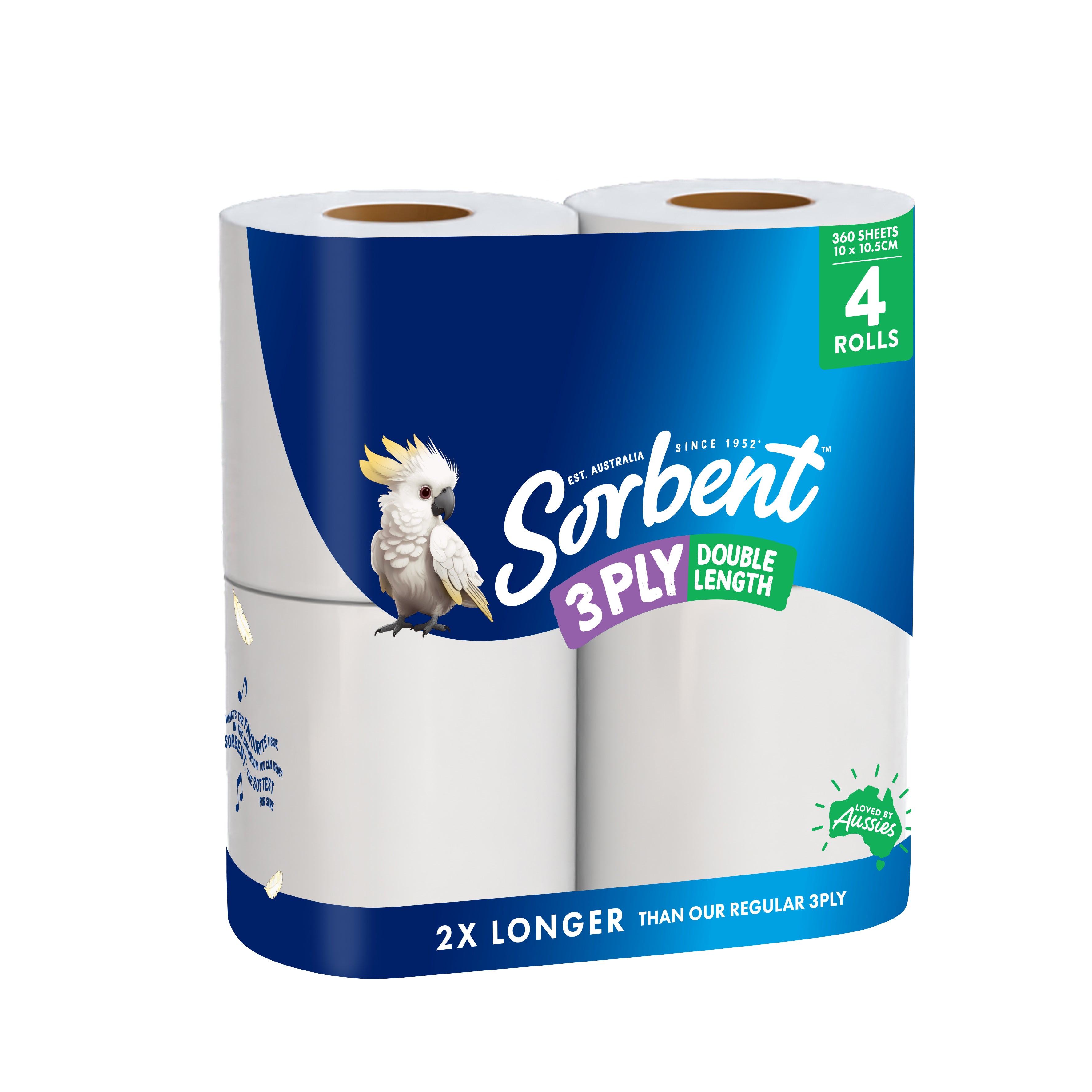 Silky White 3 PLY Double Length Toilet Rolls