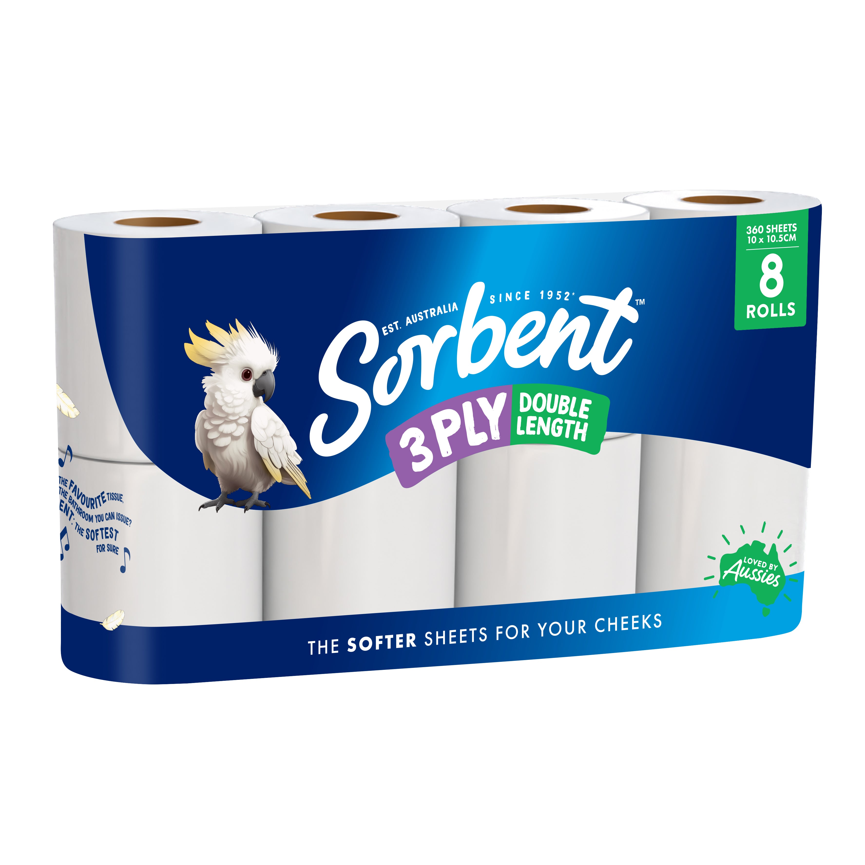 Silky White 3 PLY Double Length Toilet Rolls
