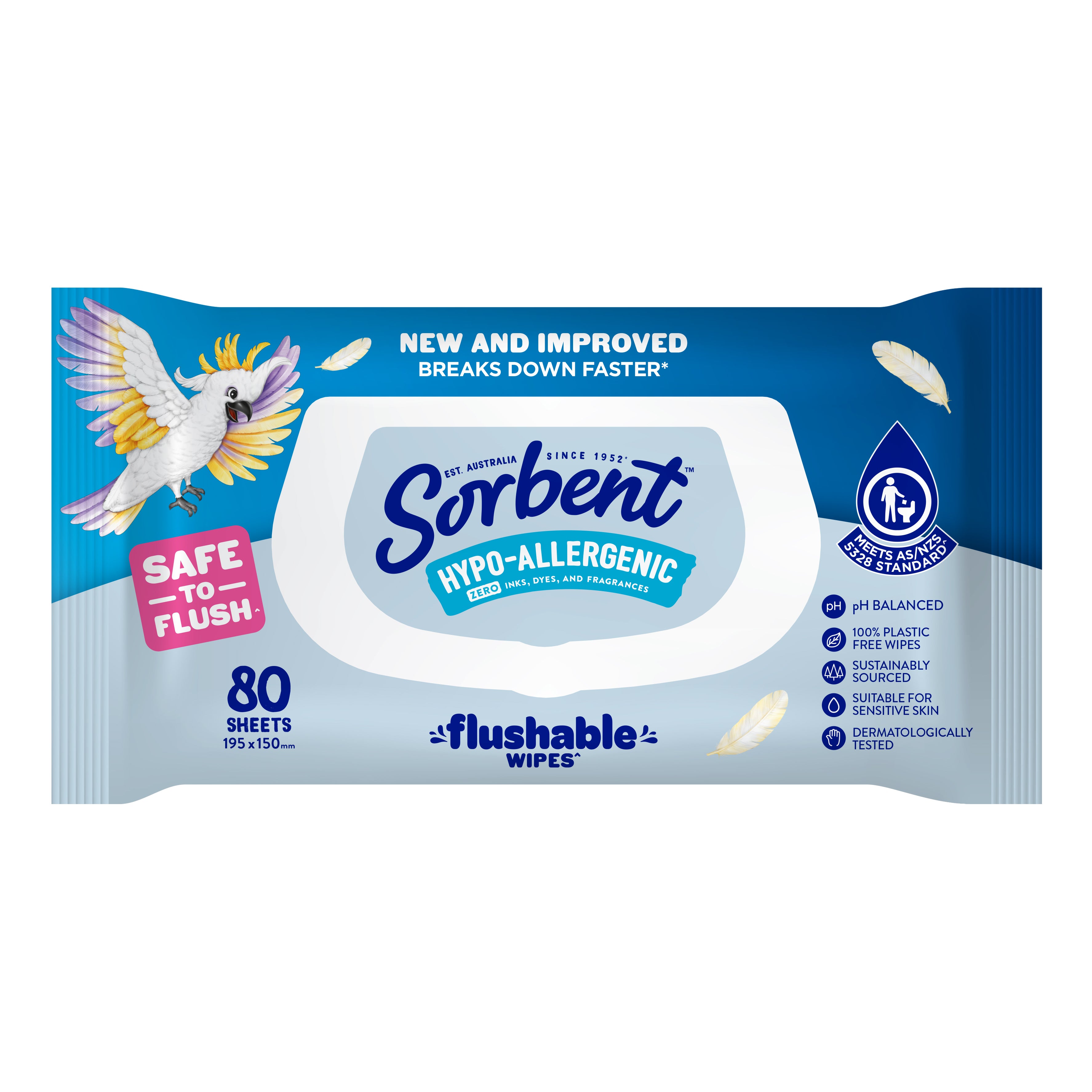 Hypo-Allergenic Flushable Wipes