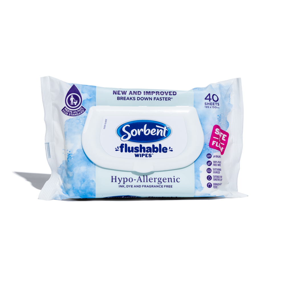 HypoAllergenic Flushable Wipes