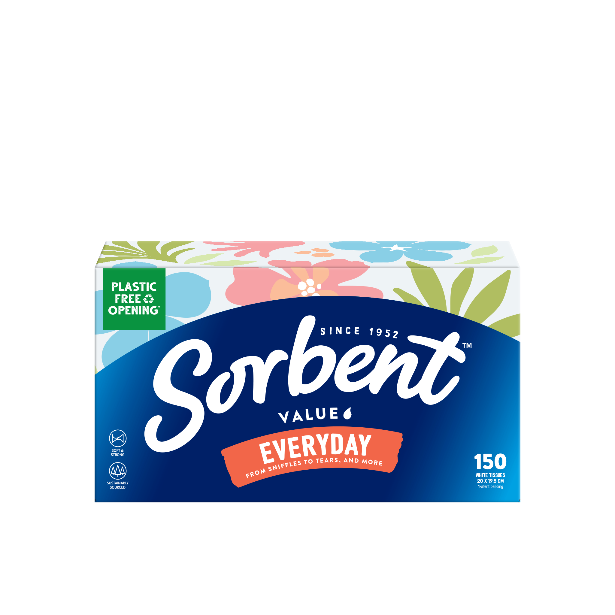 Sorbent Everyday Value Facial Tissues - 150 Pack