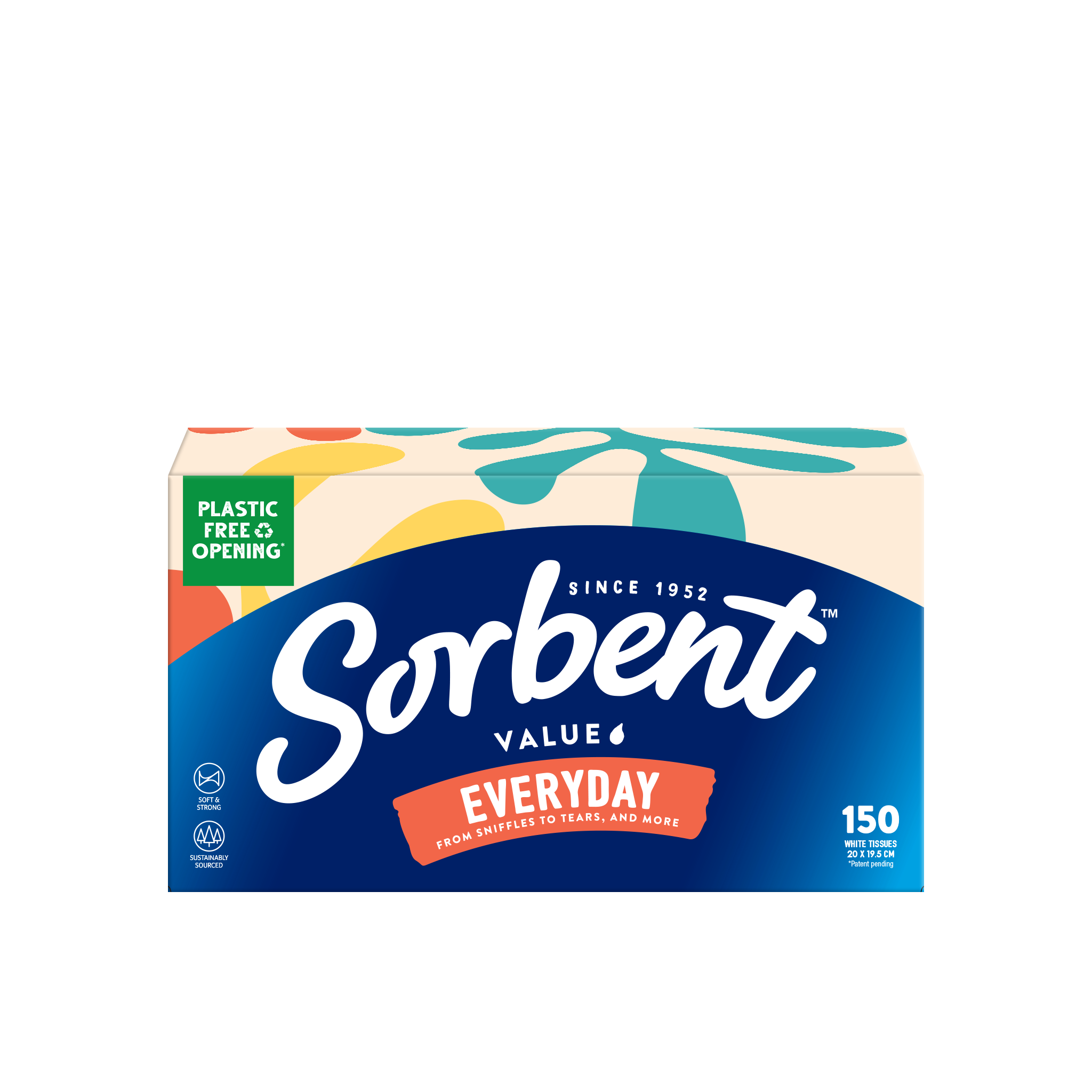 Sorbent Everyday Value Facial Tissues - 150 Pack