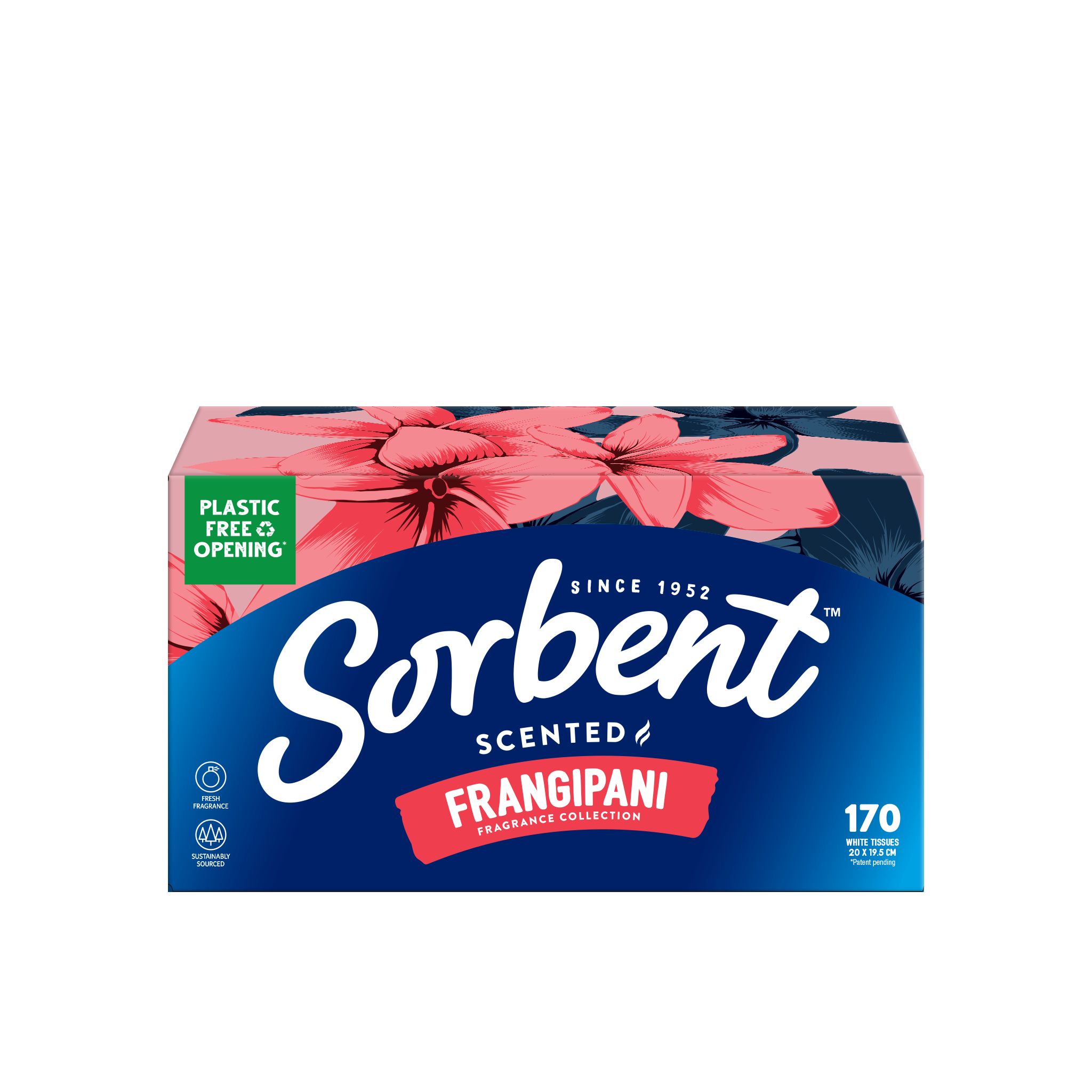 Sorbent Scented Frangipani Facial Tissues - 170 Pack